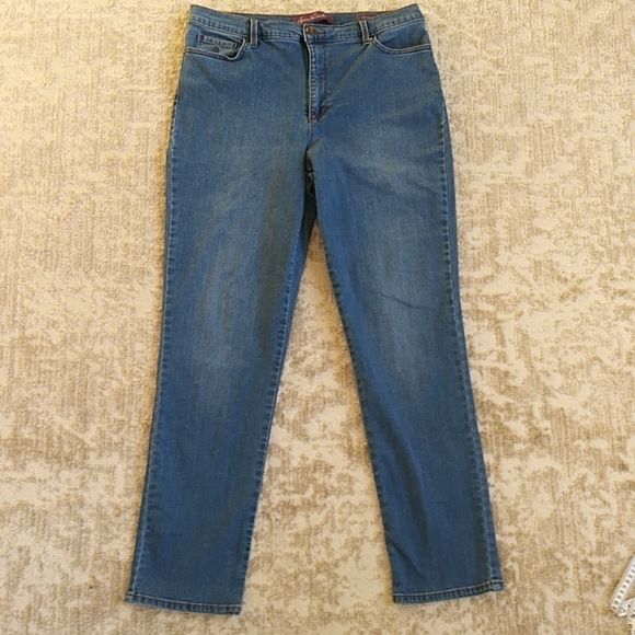 Gloria Vanderbilt Amanda Slendering VIscose Jeans Plus 14 Blue - Picture 2 of 14